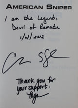 Chris Kyle & Taya Kyle Signed American Sniper 1st Ed Hardcover Book BAS #AB14676