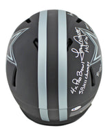 Tony Dorsett "Stat" Signed Proline Full Size Eclipse Speed Helmet Silver Sig BAS