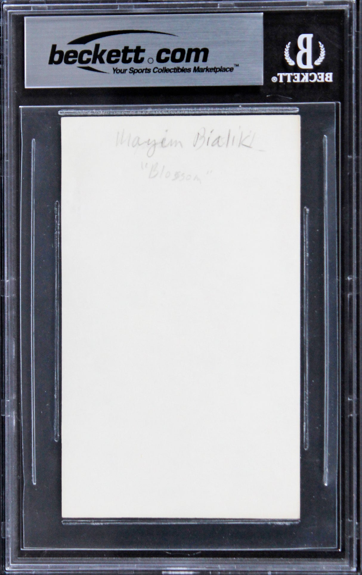 Mayim Bialik The Big Bang Theory Authentic Signed 3x5 Index Card BAS Slabbed 1
