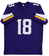 Justin Jefferson Signed Purple Pro Style Jersey Autographed BAS Witnessed
