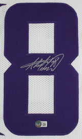 Adrian Peterson Authentic Signed White Pro Style Jersey Autographed BAS Witness