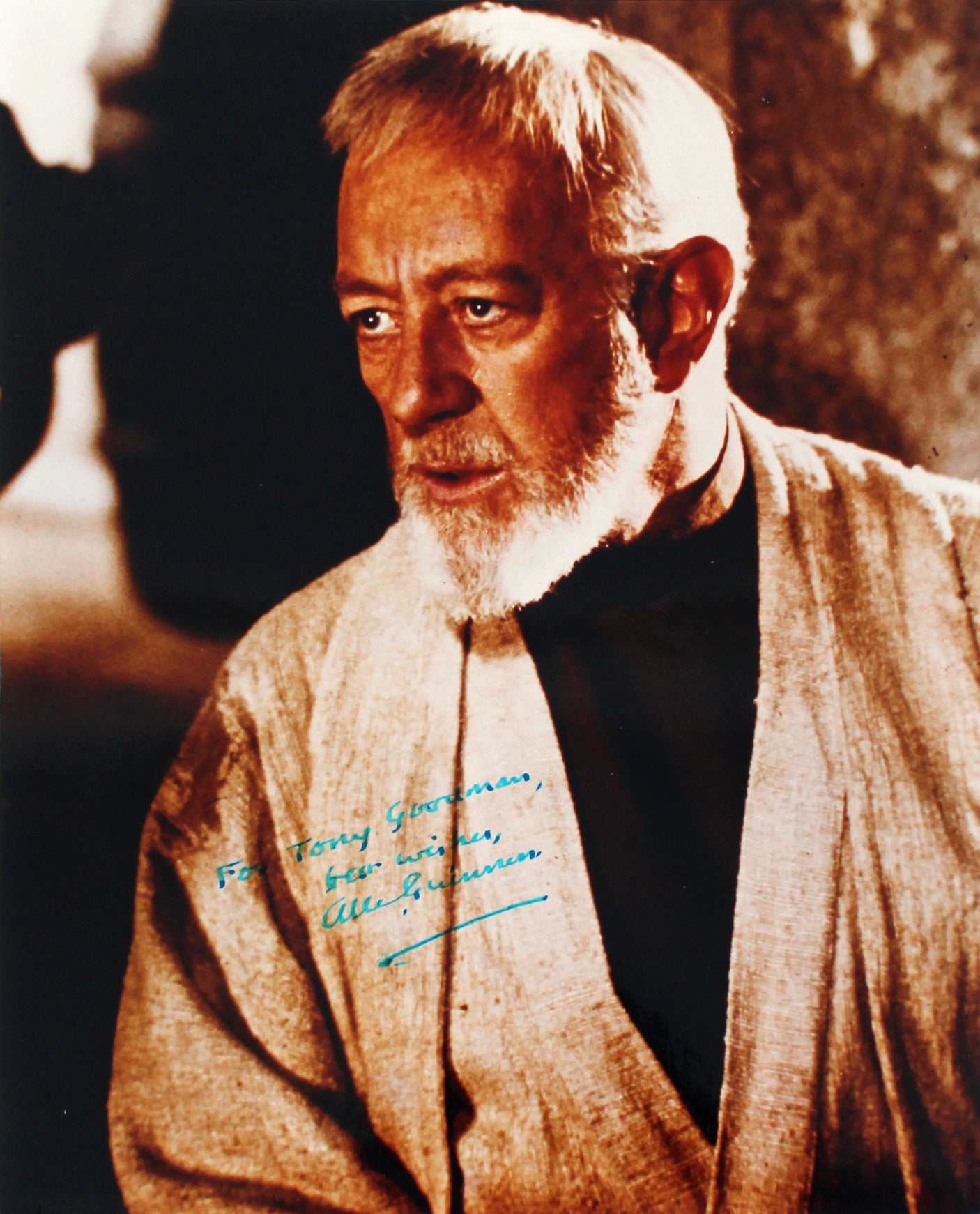 Alec Guinness Star Wars "Best Wishes" Authentic Signed 8x10 Photo BAS #AD04272