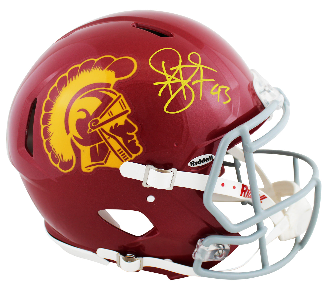 USC Troy Polamalu Authentic Signed Full Size Speed Proline Helmet BAS Witnessed