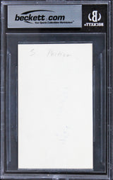 Sidney Poitier Lilies of the Field Authentic Signed 3x5 Index Card BAS Slabbed 1