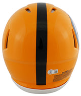 Steelers Troy Polamalu Signed Yellow Full Size Speed Proline Helmet BAS Witness