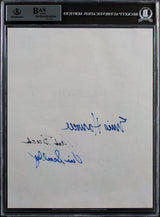 Broadcast Legends (5) Scully, Buck, Garagiola, +2 Signed 8x10 Sheet BAS Slabbed