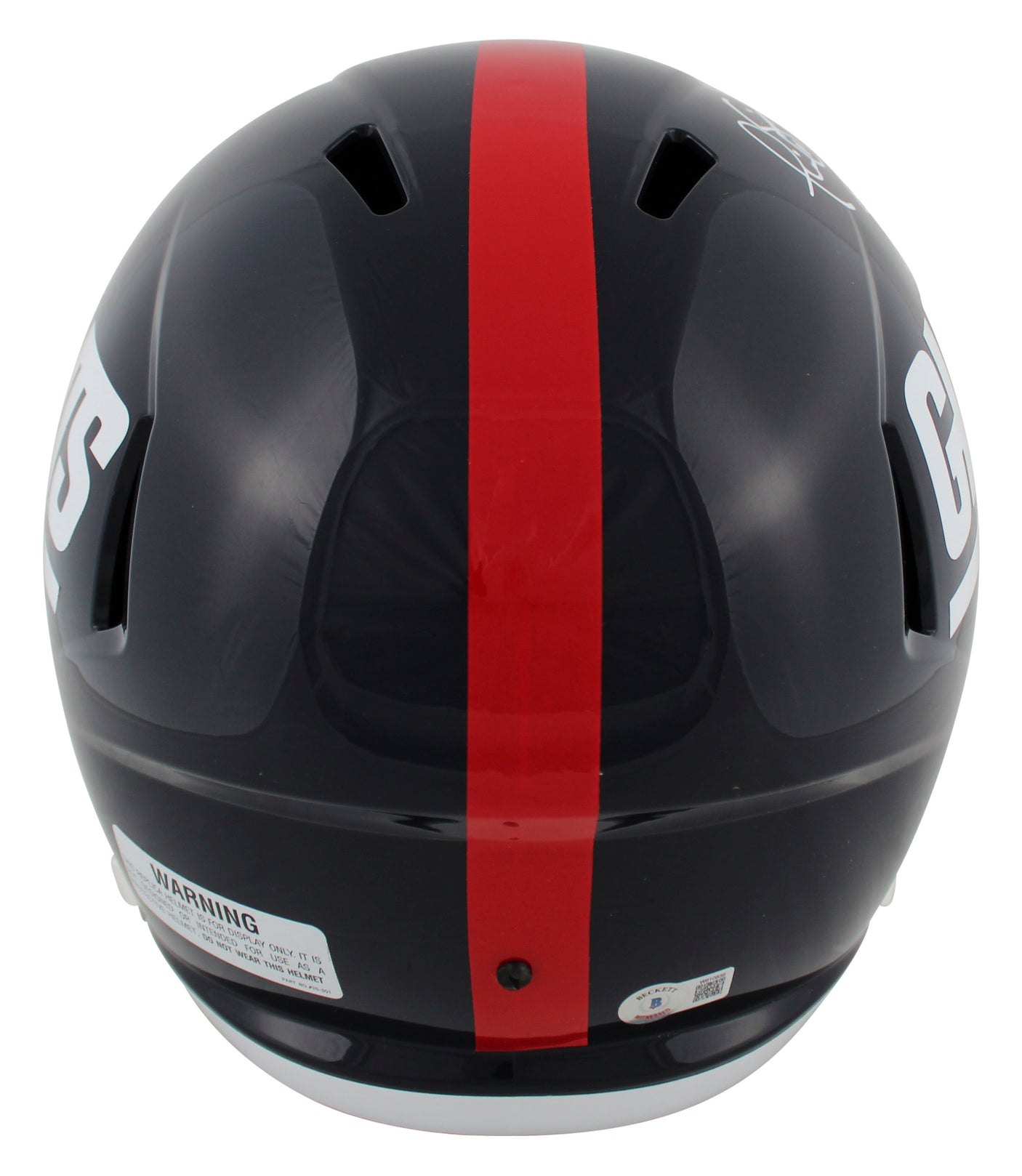 Giants Phil Simms "SB XXI MVP" Signed 81-99 TB Full Size Speed Rep Helmet BAS W