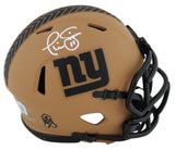 Giants Phil Simms Signed Salute To Service II Speed Mini Helmet BAS Witnessed