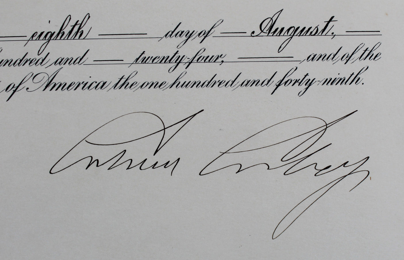 Calvin Coolidge Signed 14x19 1924 Foreign Service Office Appointment BAS LOA