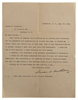 Susan B. Anthony Authentic Signed 8.25x10.75 1900 Letter BAS #AB14682