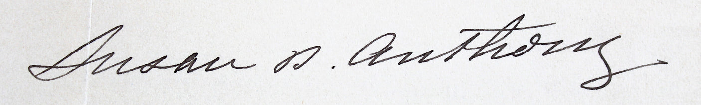 Susan B. Anthony Authentic Signed 8.25x10.75 1900 Letter BAS #AB14682