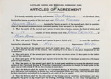 George Foreman & Aaron Eastling Signed 8.5x14 1970 2 Page Fight Contract BAS