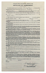 George Foreman & Aaron Eastling Signed 8.5x14 1970 2 Page Fight Contract BAS