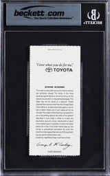 Emmitt Smith & Michael Irvin Signed 1991 Playoff Ticket Stub Graded 5 BAS Slab 1