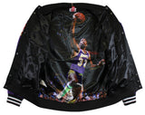 Lakers Magic Johnson Signed Black M&N Warm Up Jacket w/ Patches BAS Witnessed 2