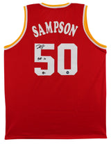 Ralph Sampson "HOF 12" Authentic Signed Red Pro Style Jersey BAS Witnessed