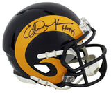 Rams Eric Dickerson "HOF 99" Authentic Signed Speed Mini Helmet BAS Witnessed