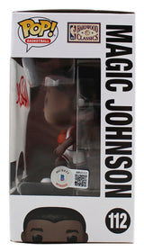 Lakers Magic Johnson Authentic Signed Funko Pop Vinyl Figure w/ Red Sig BAS Wit