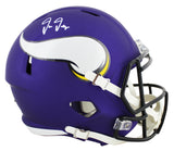 Vikings Justin Jefferson Authentic Signed Full Size Speed Rep Helmet BAS Witness