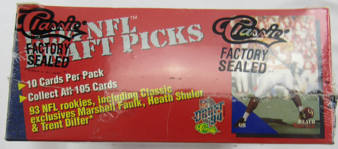 1994 Classic NFL Classic Draft Picks Football Factory Sealed Wax Box JERRY RICE