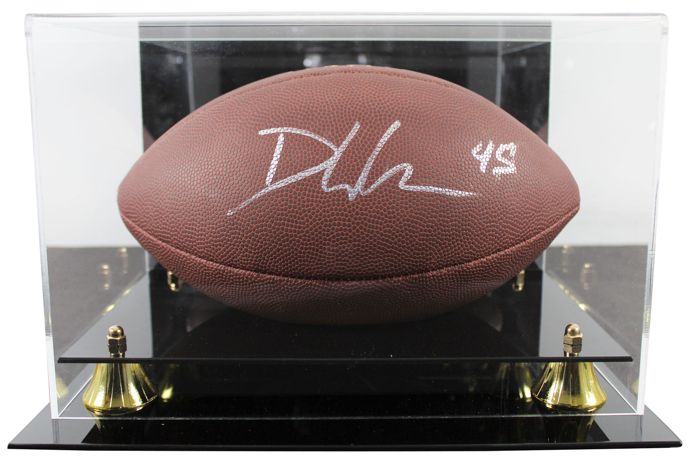 Eagles Devin White Signed Wilson Super Grip Football W/ Case BAS Witnessed
