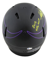 Vikings Adrian Peterson "3x Insc" Signed Eclipse Proline F/S Speed Helmet BAS