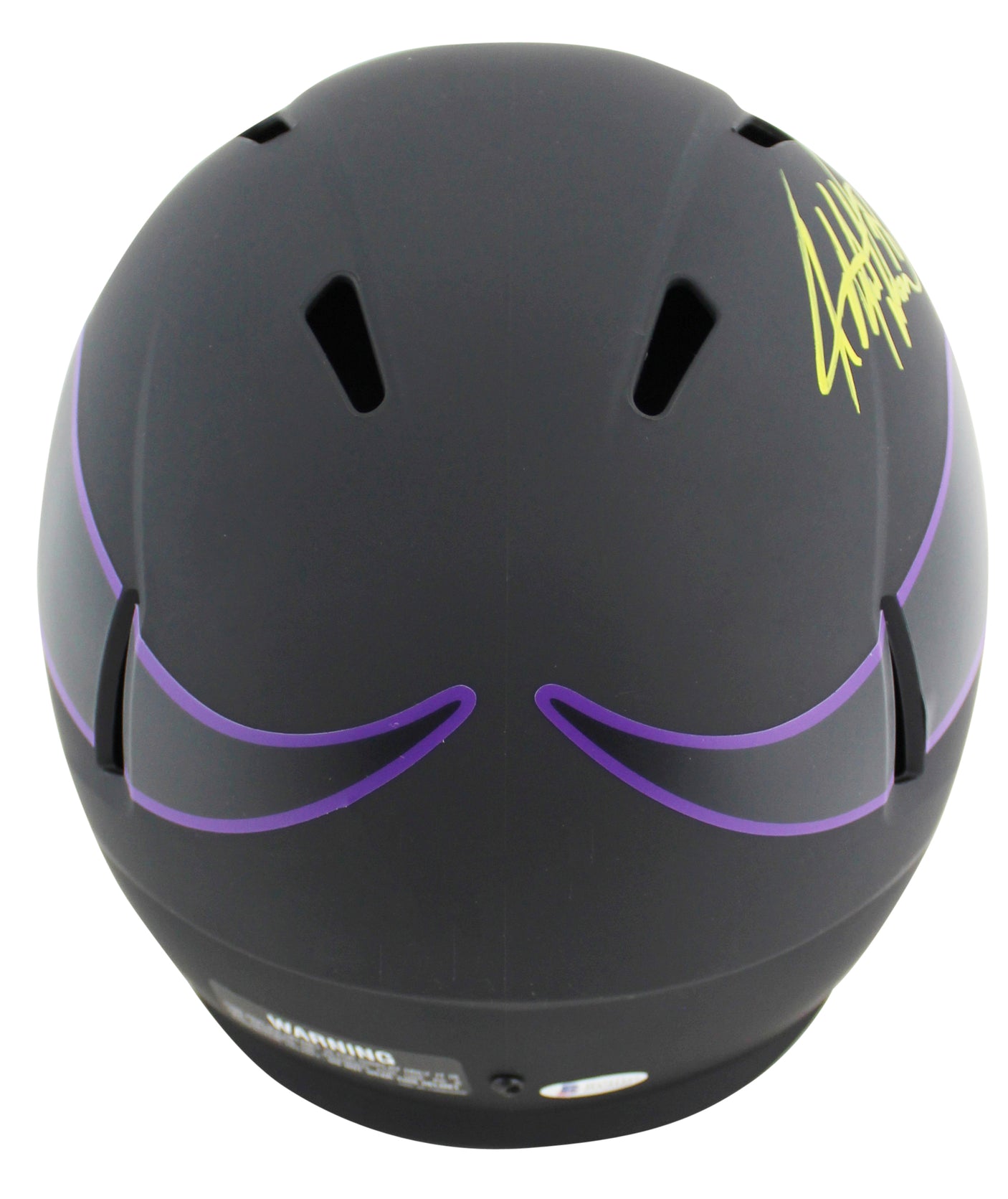 Vikings Adrian Peterson Signed Eclipse Full Size Speed Rep Helmet W/ Case BAS Wt