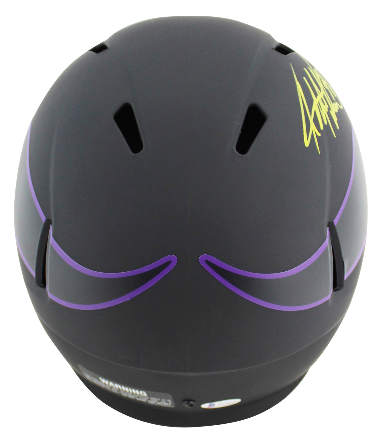 Vikings Adrian Peterson Signed Eclipse Full Size Speed Rep Helmet BAS Witnessed