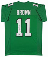 A.J. Brown Authentic Signed Kelly Green Pro Style Jersey BAS Witnessed