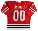 Chevy Chase Christmas Vacation Authentic Signed Red Santa Clark Jersey BAS Wit