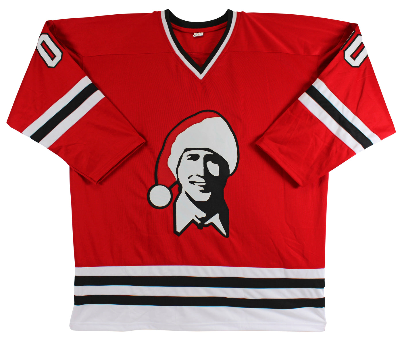 Chevy Chase Christmas Vacation Authentic Signed Red Santa Clark Jersey BAS Wit