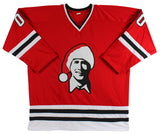 Chevy Chase Christmas Vacation Authentic Signed Red Santa Clark Jersey BAS Wit