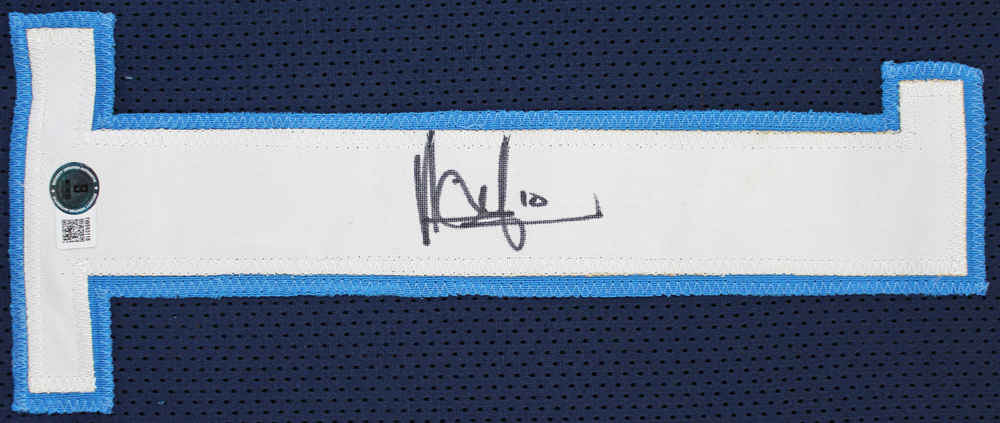 Vince Young Authentic Signed Blue Pro Style Jersey Autographed BAS Witnessed