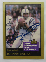 Johnny Unitas Signed Football Card