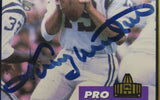 Johnny Unitas Signed Football Card