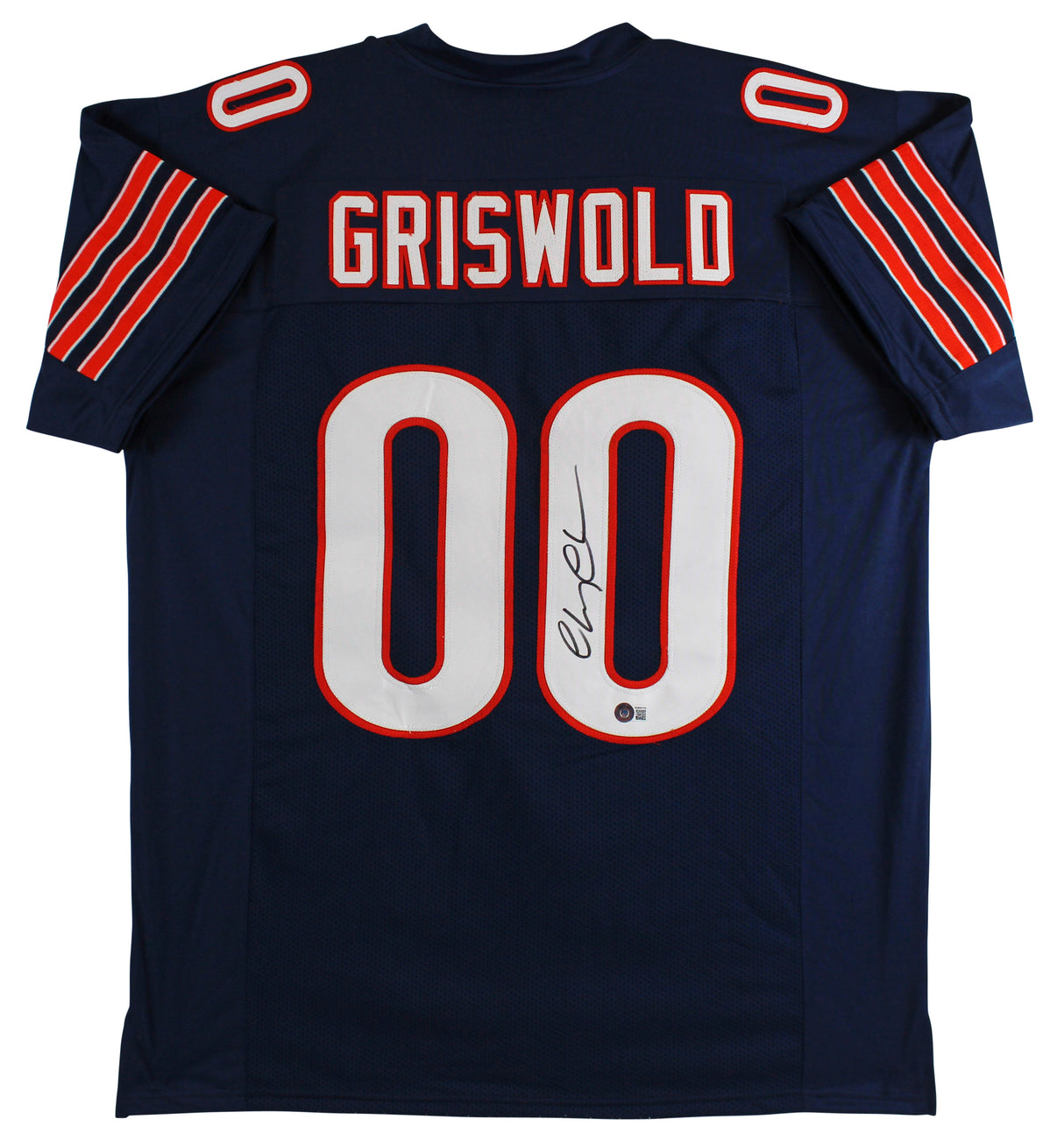 Chevy Chase Christmas Vacation Signed Navy Blue Griswold Jersey BAS Witnessed