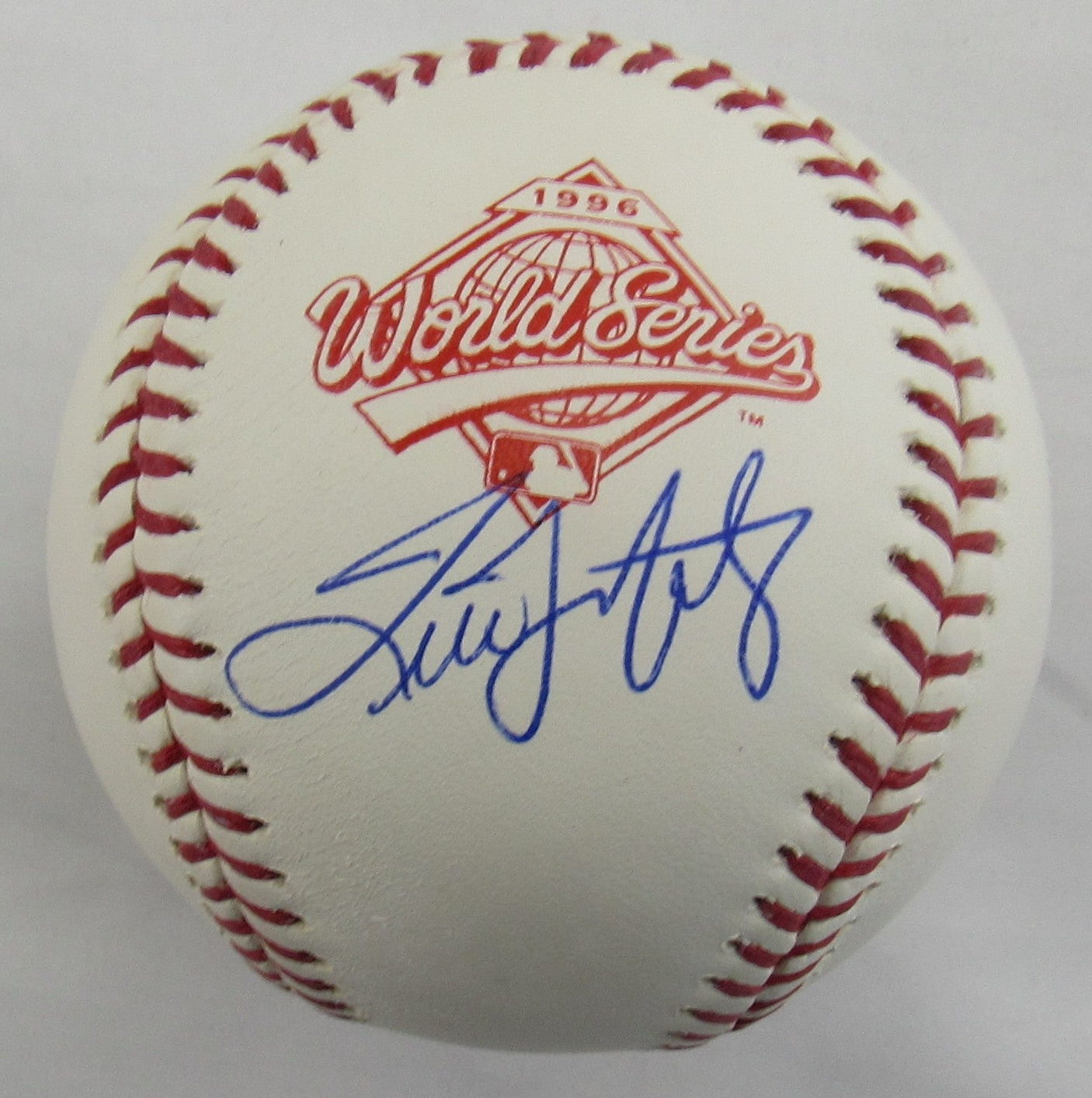 Tino Martinez Signed Auto Rawlings 1996 World Series Baseball JSA Witness