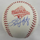 Tino Martinez Signed Auto Rawlings 1996 World Series Baseball JSA Witness