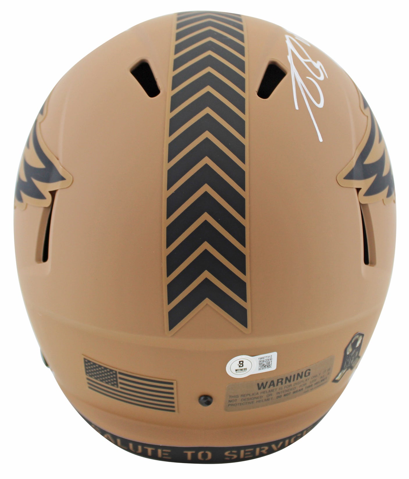 Eagles A.J. Brown Signed STS II Full Size Speed Rep Helmet BAS Witnessed