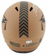 Eagles A.J. Brown Signed STS II Full Size Speed Rep Helmet BAS Witnessed