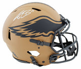 Eagles A.J. Brown Signed STS II Full Size Speed Proline Helmet W/ Case BAS Wit