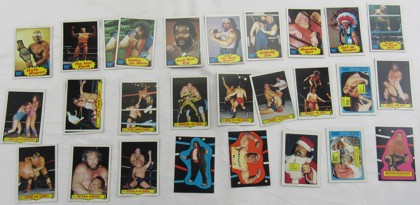 1985 Topps WWF WWE Wrestling Lot with - Hulk Hogan RC #1