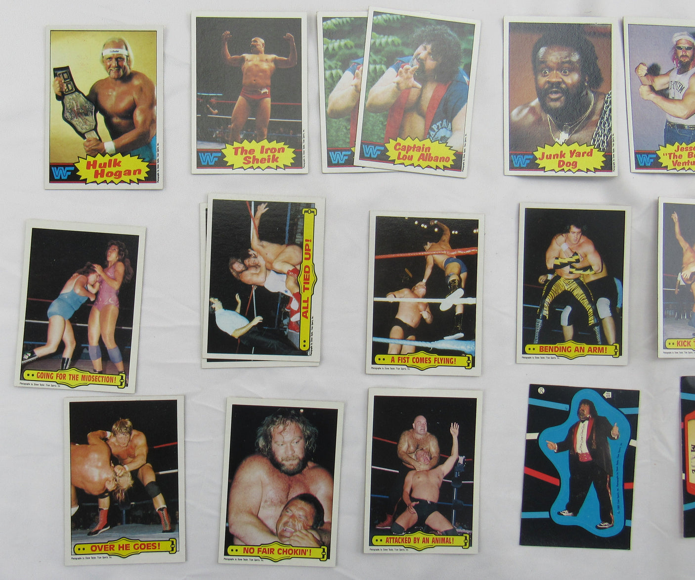 1985 Topps WWF WWE Wrestling Lot with - Hulk Hogan RC #1