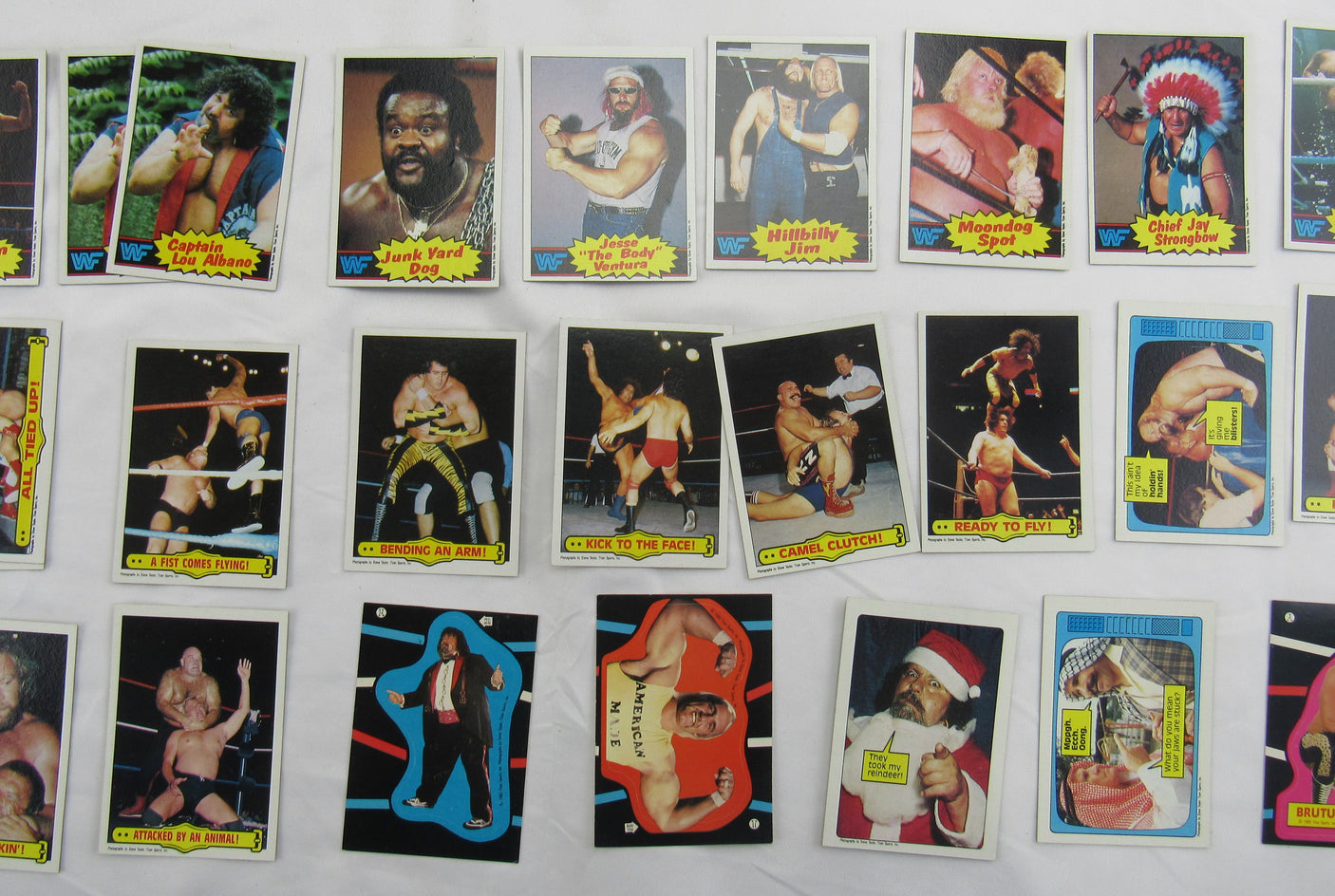 1985 Topps WWF WWE Wrestling Lot with - Hulk Hogan RC #1