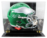 Eagles (3) Brown, Goedert & Smith Signed F/S Speed Proline Helmet W/ Case BAS W