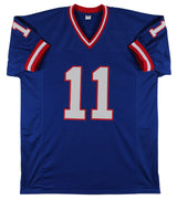 Phil Simms Authentic Signed Blue Pro Style Jersey Autographed BAS Witnessed
