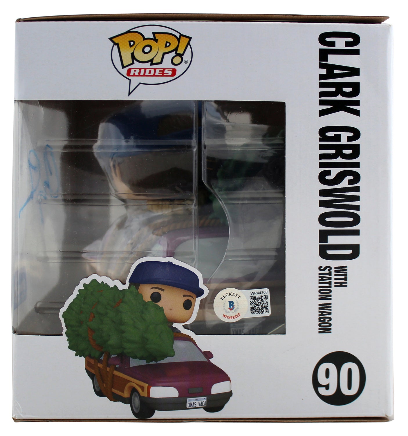 Chevy Chase Christmas Vacation Signed #90 Funko Pop Vinyl Figure w/ Blue Sig BAS