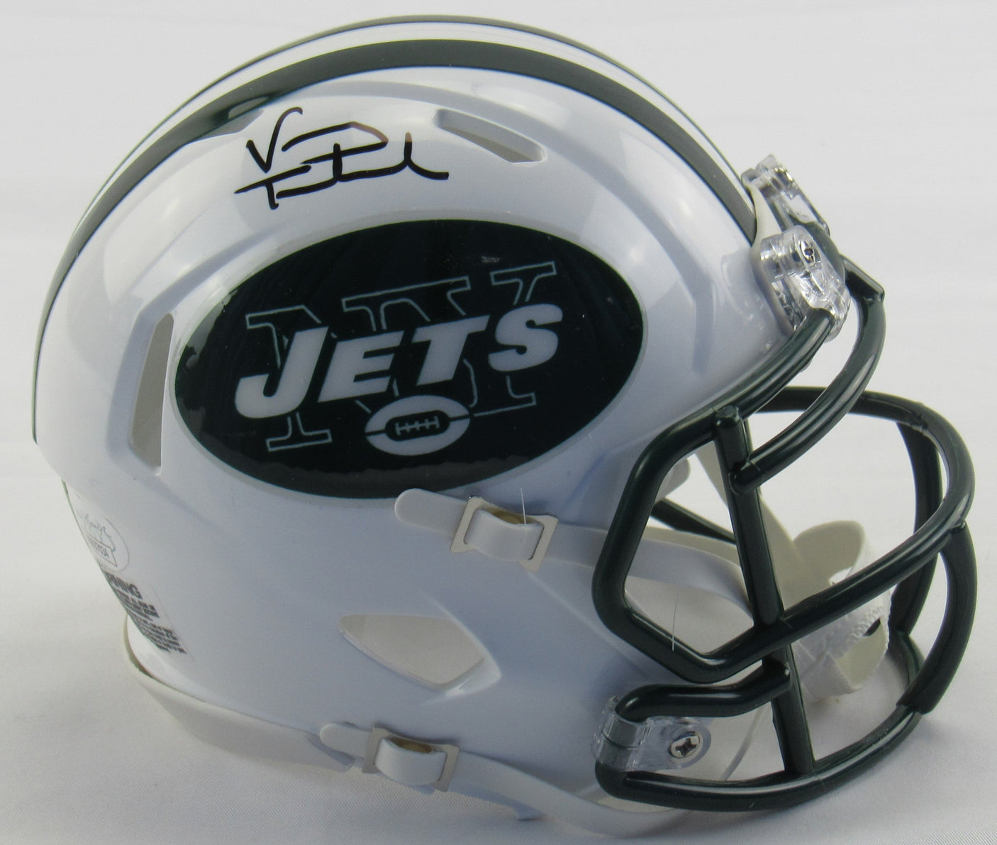 Vinny Testaverde Signed Auto Autograph Jets Mini Helmet JSA Witness