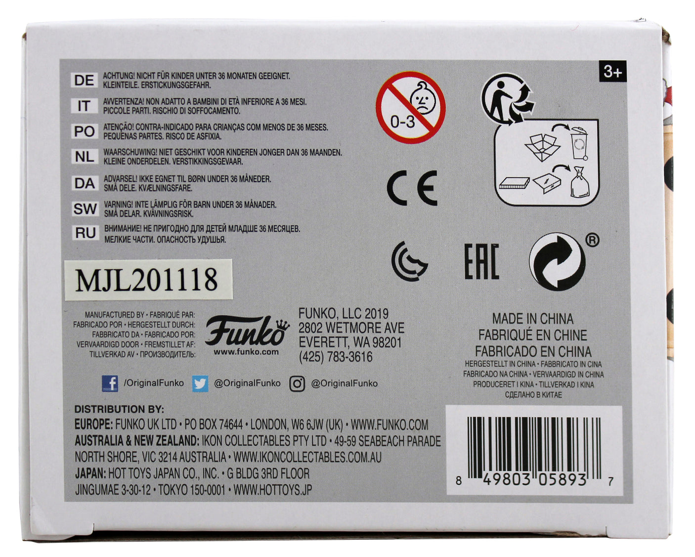 Chevy Chase Christmas Vacation Signed Funko Pop Figure w/ Red Sig BAS Witnessed