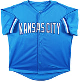 Salvador Perez Authentic Signed Light Blue Pro Style Jersey BAS Witnessed